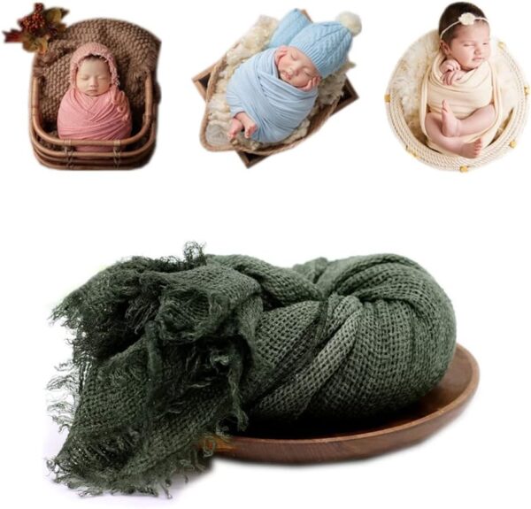 61ddB6AcRdL._AC_SL1001 Vemonllas Newborn Infant Baby Girls Photography Props Grid Soft Wrap Decorative Blanket Cloth