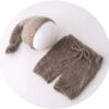 Vemonllas Newborn Photography Props Outfits Girl Boy Baby Photoshoot Props Mohair Sleepy Hat Pant Baby Photo Prop Outfit Sets