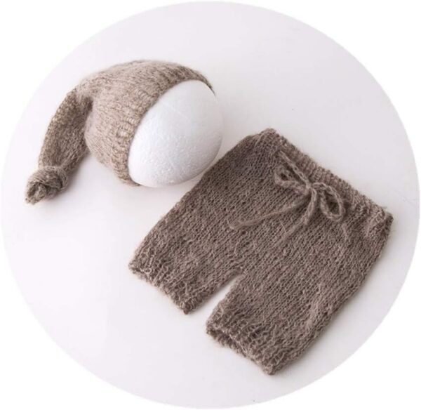 61epNcAm5dL._AC_SL1001 Vemonllas Newborn Photography Props Outfits Girl Boy Baby Photoshoot Props Mohair Sleepy Hat Pant Baby Photo Prop Outfit Sets