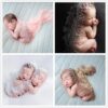 Vemonllas Luxury Newborn Boy Girl Baby Photography Props Wrap Lace Yarn Cloth Blanket (Beige)