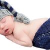 Vemonllas Fashion Cute Newborn Boy Girls Baby Costume Outfits Photography Props Hat Pants