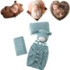 Vemonllas Newborn Baby Boy Girl Photography Props Bow Wrap, Posing Aid, Hat and Blanket Set of 4 Pcs