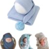 Newborn Baby Photography Props Boy Girl Sleepy Hat and Fabric Wrap Blanket Potato Photo Posing Prop Set