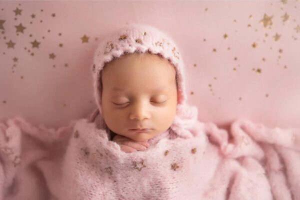 Vemonllas Newborn Baby Photography Props Outfits Hat Long Ripple Wrap Set for Boys Girls Photography Photoshoot Photos