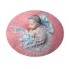 Vemonllas Luxury Newborn Boy Girl Baby Photography Props Wrap Lace Yarn Cloth Blanket (Beige)