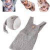 Vemonllas Fashion Cute Newborn Boy Girls Baby Costume Outfits Photography Props Hat Pants