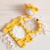 Vemonllas Newborn Photography Props Outfits Girl Tiger Hat Romper Tail Newborn Boy Photoshoot Outfit Baby Photo Prop