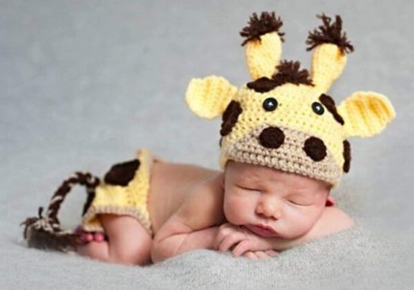 61x1q2dKlBL._AC_SL1431 Vemonllas Newborn Photography Props Outfits Girls Boys Crochet Knitted Cattle Cow Hat Bonnet & Shorts Baby Photo Props Set