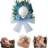 Vemonllas Newborn Photography Props Boys Girls Floral Sitter Hat Baby Photo Props Flowers Bonnet