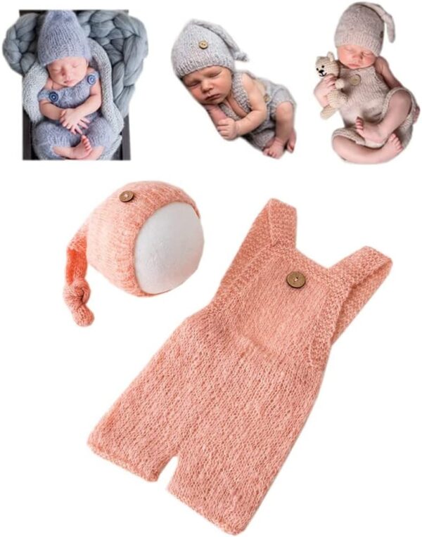 61zb2N2JM3L._AC_SL1001_dcac1ac1-fc4f-46e1-b568-5bfca3255130 Vemonllas Fashion Cute Newborn Boy Girls Baby Costume Outfits Photography Props Hat Pants
