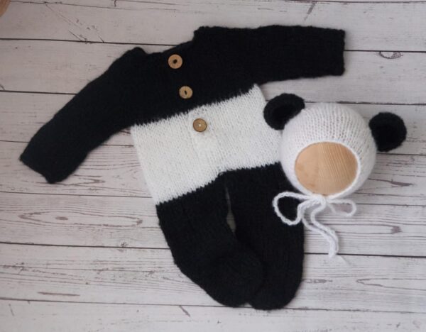 71f5eCwBv3L._AC_SL1500 Vemonllas Newborn Photography Props Boys Girls Outfits Mohair Bear Hat Bonnet & Footed Romper Bodysuit Photoshoot Costume Set