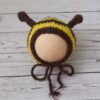Vemonllas Newborn Photography Props Boys Girls Outfits Mohair Bear Hat Bonnet & Footed Romper Bodysuit Photoshoot Costume Set
