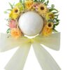 Vemonllas Newborn Photography Props Boys Girls Floral Sitter Hat Baby Photo Props Flowers Bonnet