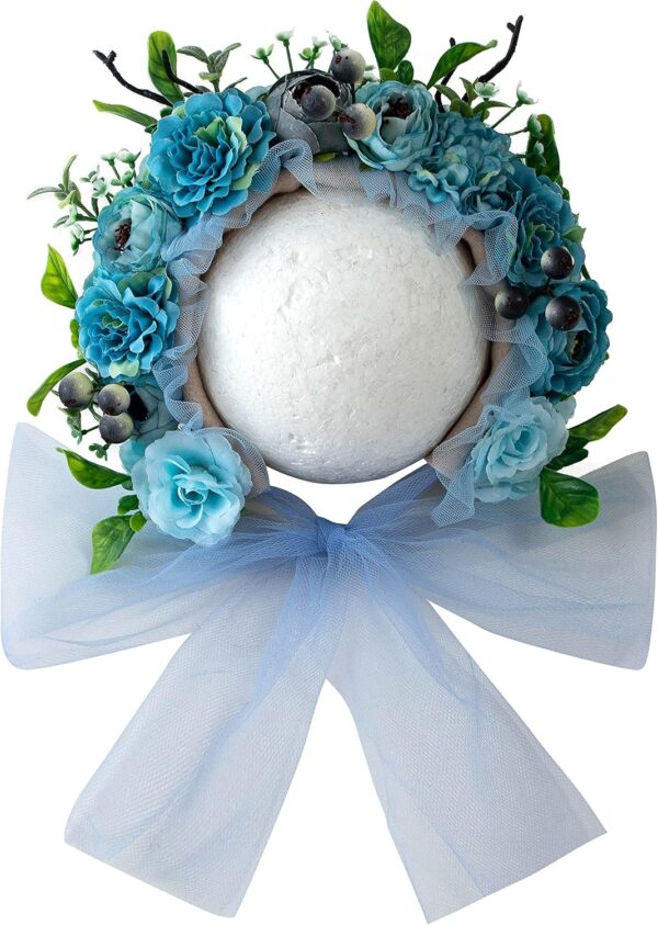 Vemonllas Newborn Photography Props Boys Girls Floral Sitter Hat Baby Photo Props Flowers Bonnet